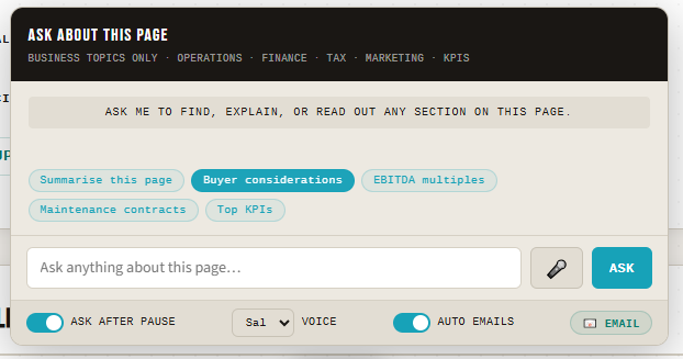 Ask Anything interface